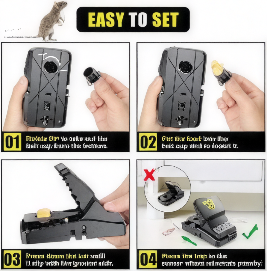 Powerful Quick-Kill Mouse Trap – Reusable High-Sensitivity Rodent Catcher