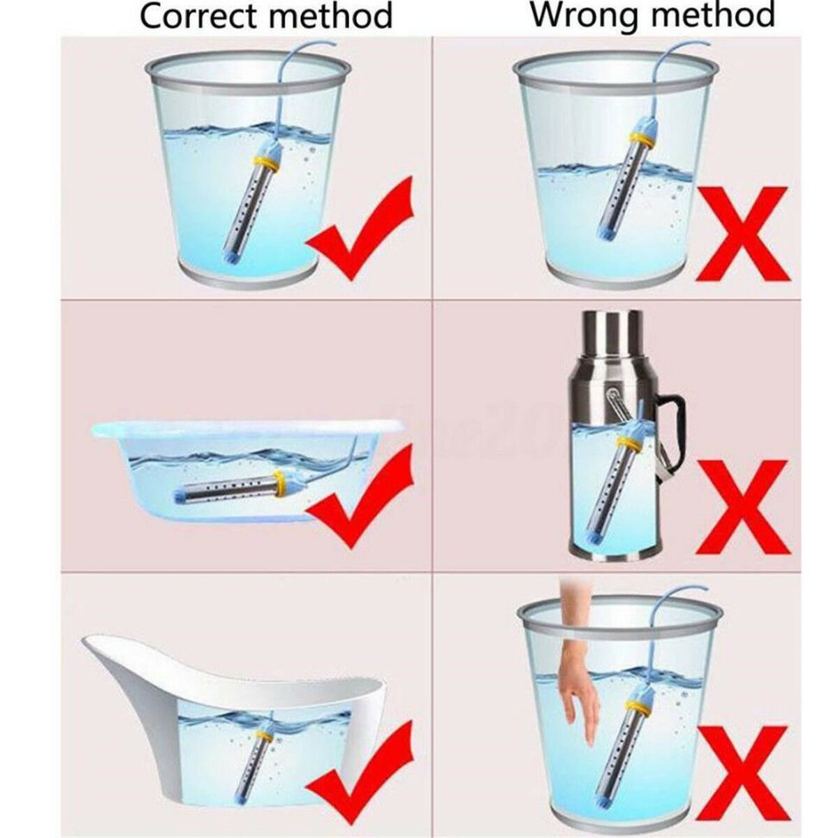 NSG F8 2000W Stainless Steel Electric Water Heating Coil – Fast Immersion Rod