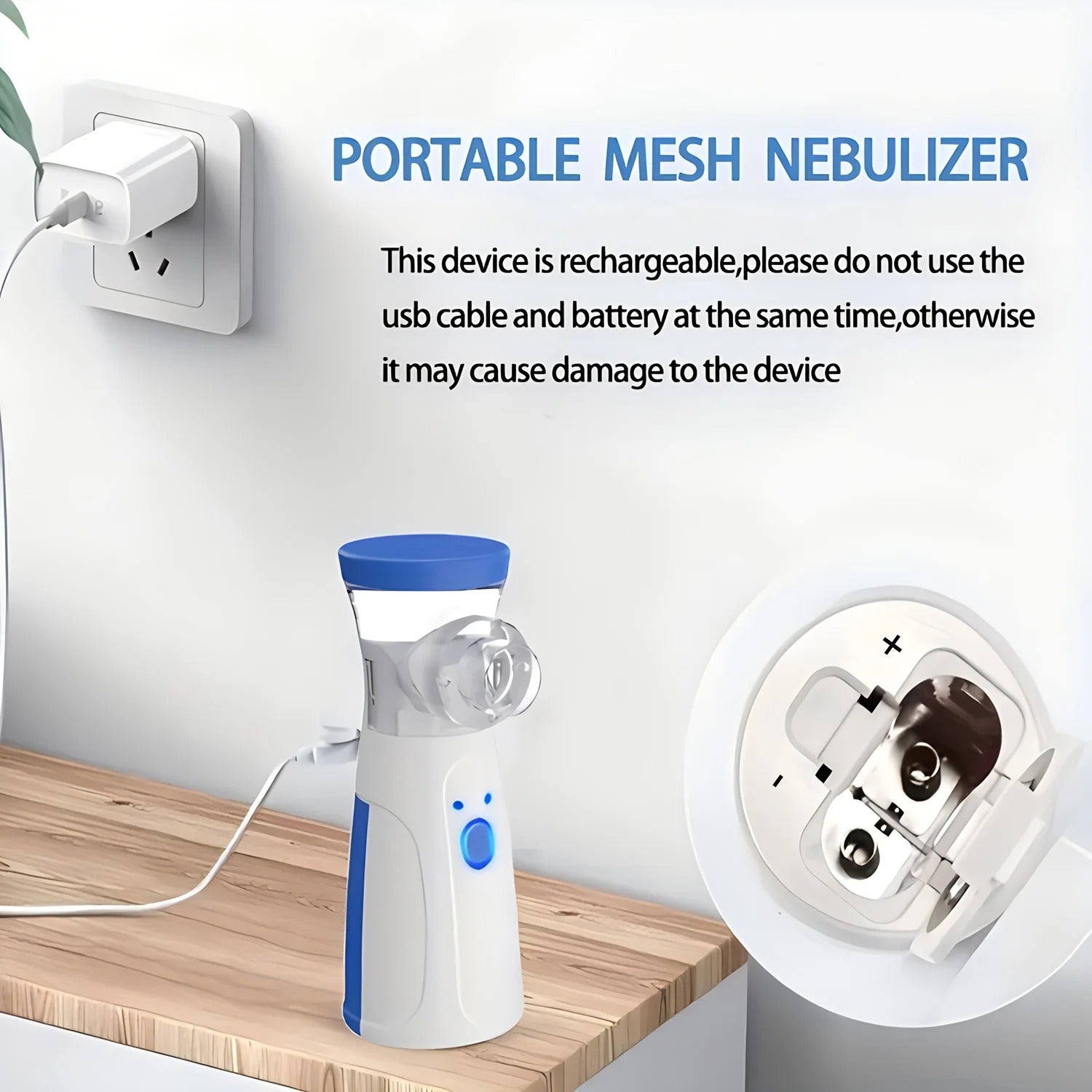 JSL-W302 Portable Mesh Nebulizer – Quiet & Compact Nebulizer for Home and Travel