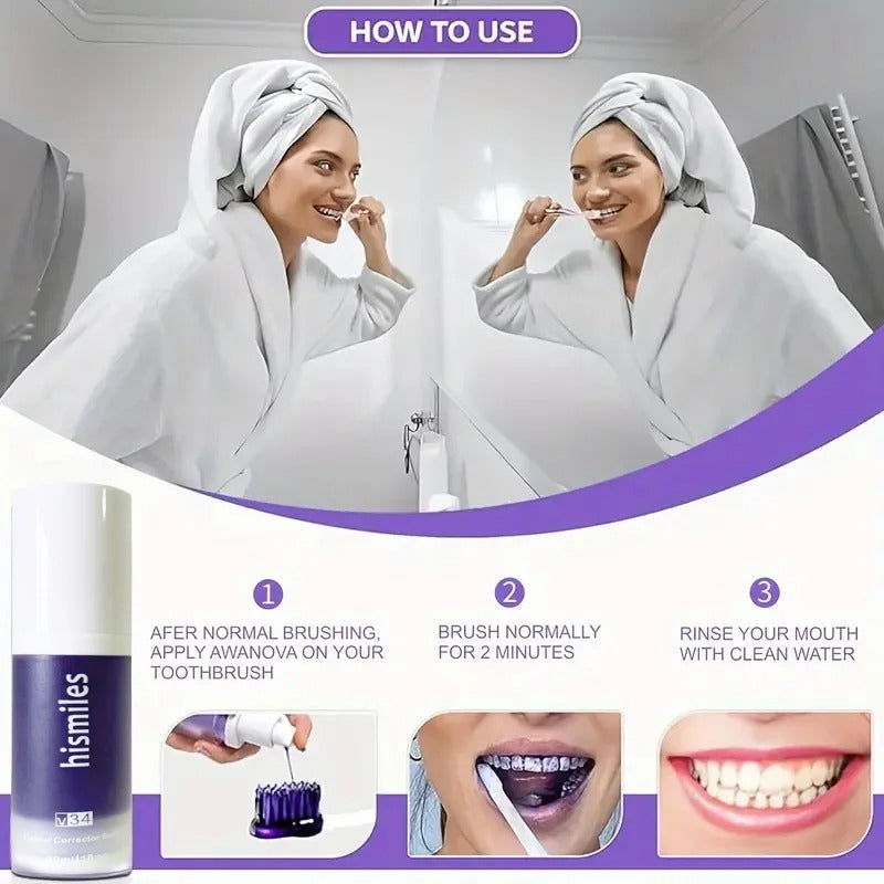 Hismile Purple Teeth Whitening Toothpaste – Instant Brightening Formula