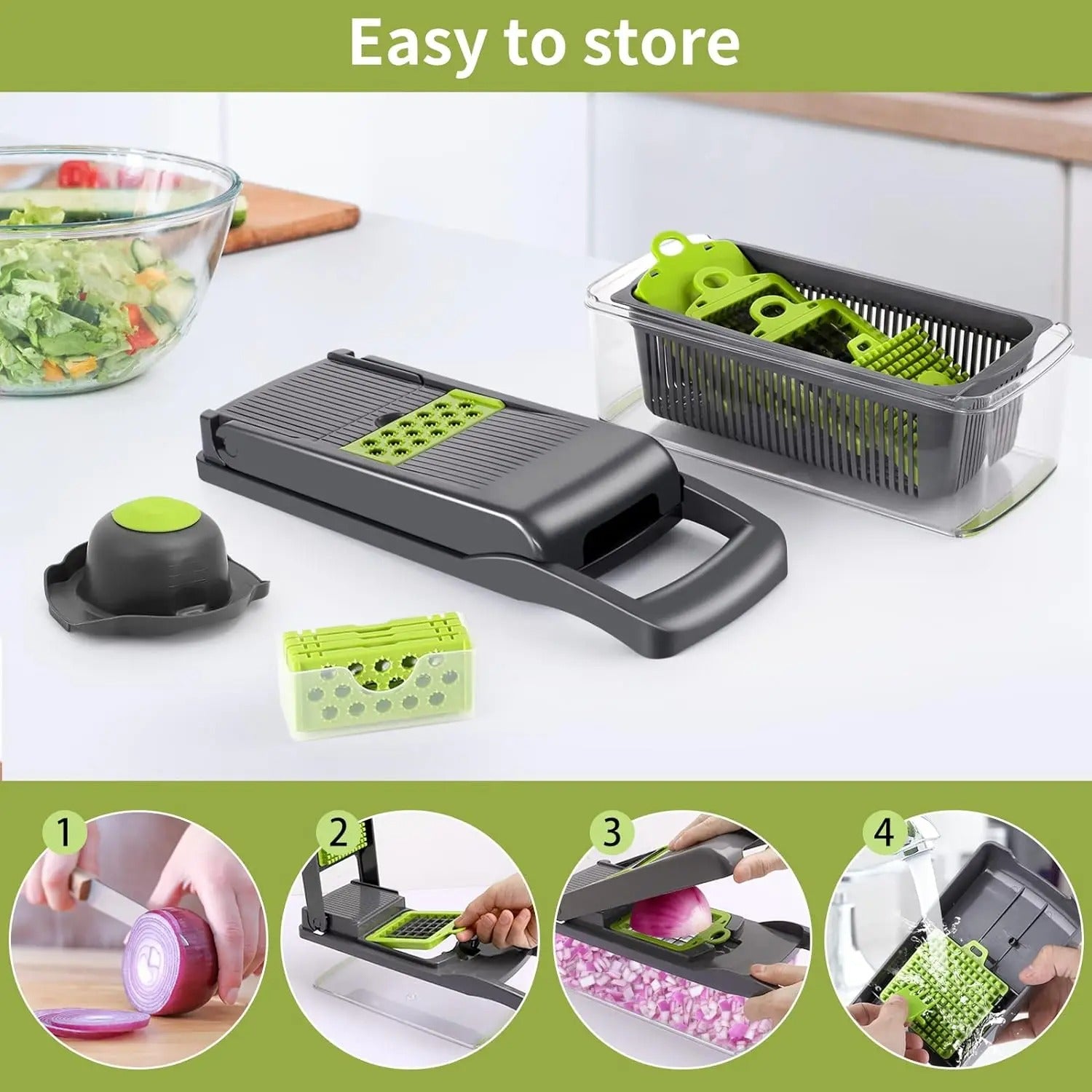 16-in-1 Vegetable Cutter – Multifunctional Slicer & Chopper