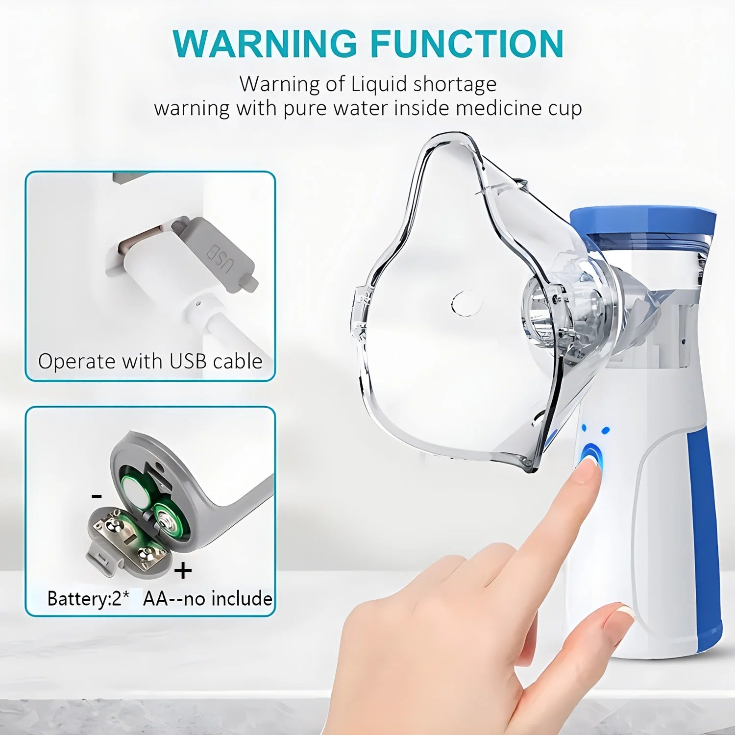 JSL-W302 Portable Mesh Nebulizer – Quiet & Compact Nebulizer for Home and Travel