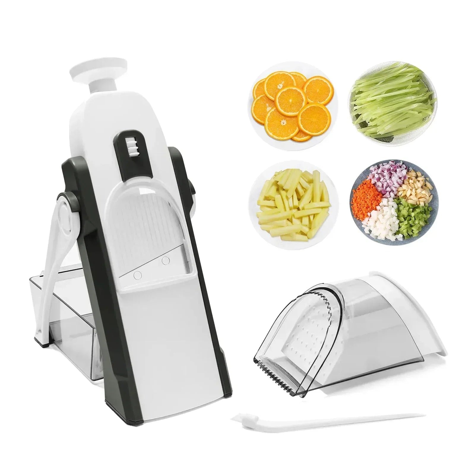 5-in-1 Safe Manual Vegetable Chopper – Multi-Function Mandoline Slicer & Dicer