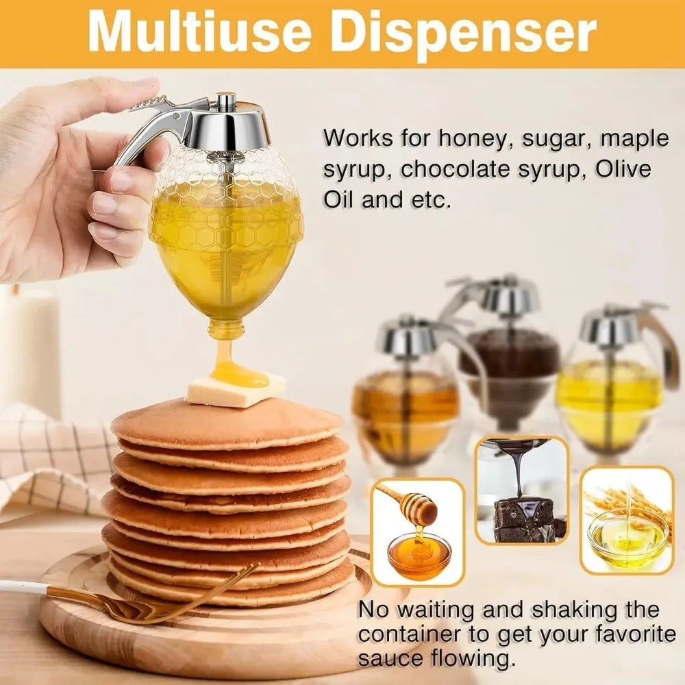 Honey Dispenser 200ML – Leak-Proof Syrup & Honey Pouring Container