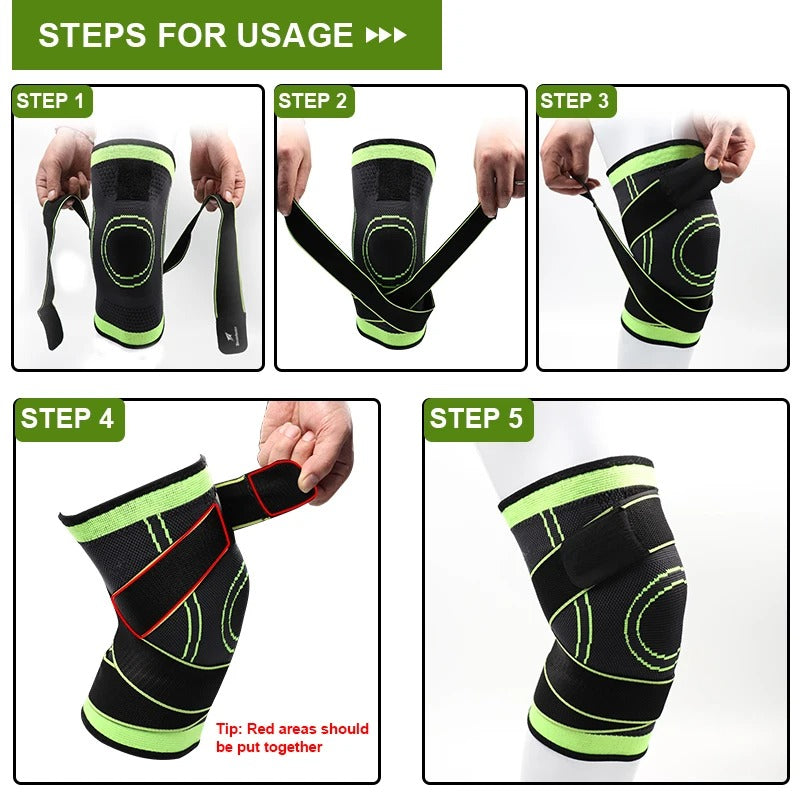 3D Weaving Knee Support Band – Breathable Compression for Pain Relief