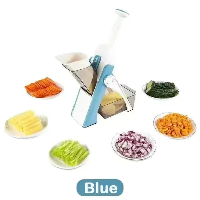 5-in-1 Safe Manual Vegetable Chopper – Multi-Function Mandoline Slicer & Dicer