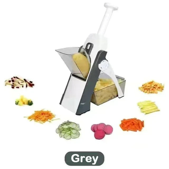 5-in-1 Safe Manual Vegetable Chopper – Multi-Function Mandoline Slicer & Dicer