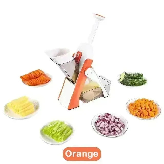 5-in-1 Safe Manual Vegetable Chopper – Multi-Function Mandoline Slicer & Dicer