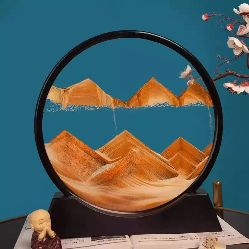 Moving Quick Sand Art Frame – Relaxing Home & Office Decor Showpiece